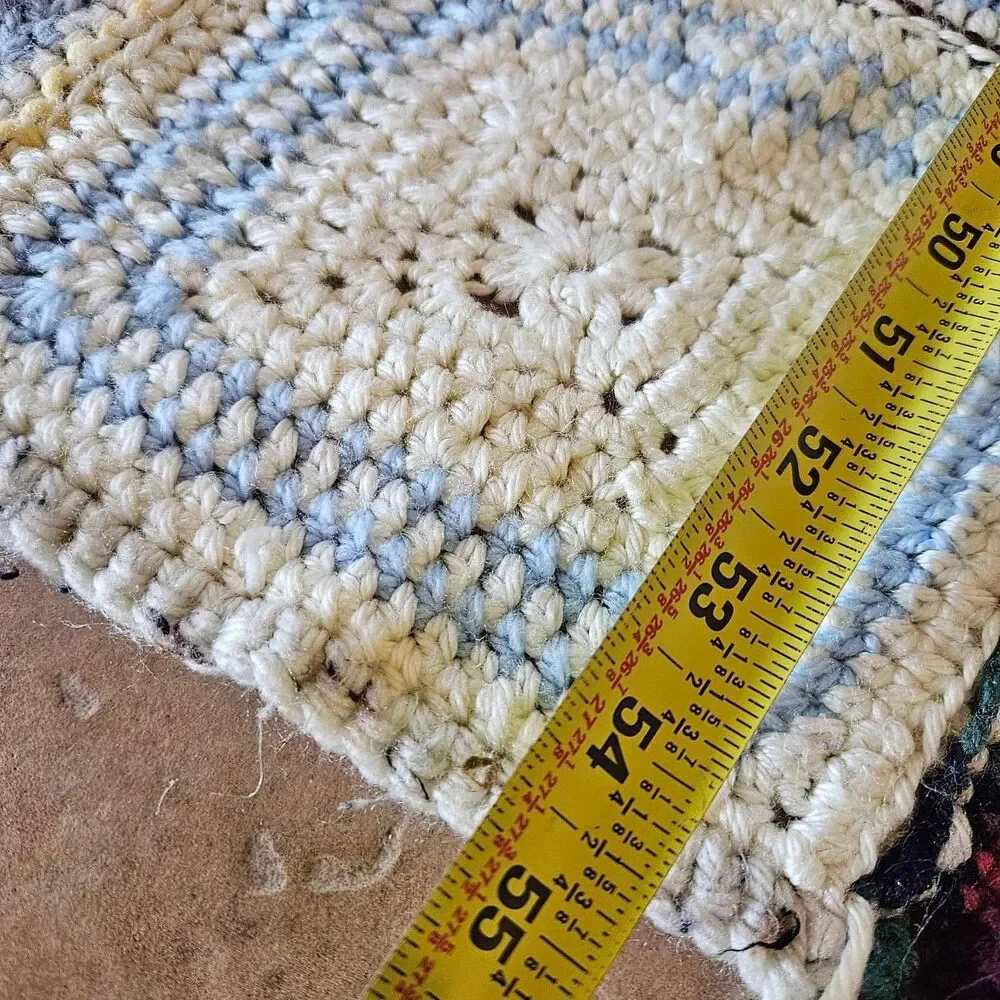 Hand made Sampler Afghan Throw Colorful 54